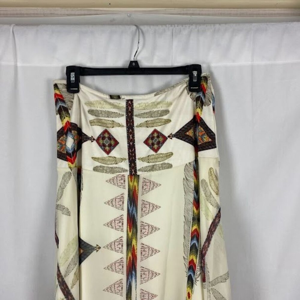 Vintage Collection Shark Tail Feather Tribal Print Skirt Women's Small/ Medium - Picture 8 of 13